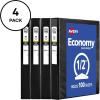 imageAvery Economy View 3 Ring Binders Homeschool Supplies Home Organization 1quot Round Rings 4 Black Binders 0571005 Pack of 3