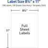 imageAvery FullSheet Printable Shipping Labels 85quot x 11quot Customizable Stickers White 100 Blank Mailing Labels Great for Mailing Shipping Organizing and More 5165Pack of 5