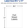 imageAvery FullSheet Printable Shipping Labels 85quot x 11quot Customizable Stickers White 100 Blank Mailing Labels Great for Mailing Shipping Organizing and More 5165One Size