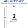 imageAvery HalfSheet Printable Shipping Labels 55quot x 85quot Customizable Stickers White 1000 Blank Mailing Labels Total Great for Mailing Shipping Organizing and More 5Pack of 5126512 in X 812 in