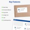 imageAvery HalfSheet Printable Shipping Labels 55quot x 85quot Customizable Stickers White 1000 Blank Mailing Labels Total Great for Mailing Shipping Organizing and More 5Pack of 5126One Size