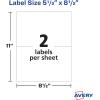 imageAvery HalfSheet Printable Shipping Labels 55quot x 85quot Customizable Stickers White 1000 Blank Mailing Labels Total Great for Mailing Shipping Organizing and More 5Pack of 5126Pack of 2