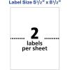 imageAvery HalfSheet Printable Shipping Labels 55quot x 85quot Customizable Stickers White 50 per Pack 100 Blank Mailing Labels Total Great for Mailing Shipping Organizing and More 2Pack of 8126One Size