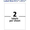 imageAvery HalfSheet Printable Shipping Labels 55quot x 85quot Customizable Stickers White 50 per Pack 100 Blank Mailing Labels Total Great for Mailing Shipping Organizing and More 2Pack of 812655 x 85 inch