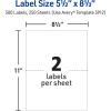 imageAvery HalfSheet Printable Shipping Labels 55quot x 85quot Customizable Stickers White 500 Blank Mailing Labels Great for Mailing Shipping Organizing and More 59121 Pack