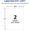 imageAvery HalfSheet Printable Shipping Labels 55quot x 85quot Customizable Stickers White 500 Blank Mailing Labels Great for Mailing Shipping Organizing and More 5912250 labels