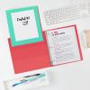 imageAvery HeavyDuty Dual Color 3 Ring Binder 12 Inch Slant Rings WhiteBlack View Binder 17880MintCoral
