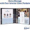 imageAvery HeavyDuty Dual Color 3 Ring Binder 12 Inch Slant Rings WhiteBlack View Binder 17880Pool BlueLavender
