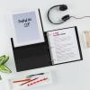 imageAvery HeavyDuty Dual Color 3 Ring Binder 12 Inch Slant Rings WhiteBlack View Binder 17880WhiteBlack