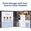 imageAvery HeavyDuty Dual Color 3 Ring Binder 12 Inch Slant Rings WhiteBlack View Binder 17880WhiteBlack