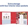 imageAvery HeavyDuty View 3 Ring Binder 3 Inch One Touch EZD Rings 35 Inch Spine 1 Red Binder 79325Red