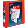 imageAvery HeavyDuty View 3 Ring Binder 3 Inch One Touch EZD Rings 35 Inch Spine 1 Red Binder 79325Red