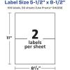 imageAvery Matte Clear Rectangle Labels 55quot x 85quot 50 Matte Clear Labels LaserInkjet Printable100 labels