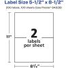 imageAvery Matte Clear Rectangle Labels 55quot x 85quot 50 Matte Clear Labels LaserInkjet Printable200 labels