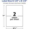 imageAvery Matte Clear Rectangle Labels 55quot x 85quot 50 Matte Clear Labels LaserInkjet Printable50 labels