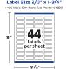 imageAvery Matte White Rectangle Labels Sure Feed Technology 23quot x 134quot 1100 Matte White Printable Labels4 400 Labels