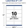 imageAvery Matte White Rectangle Labels Sure Feed Technology 2quot x 4quot 250 Matte White Printable Labels1 000 Labels