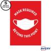 imageAvery Preprinted Wall Decals quotPrevent Germs from Spreadingquot Safety Signs 7quot x 10quot Tear and Water Resistant 5 Removable Wall Signs 83174Mask Required