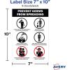 imageAvery Preprinted Wall Decals quotPrevent Germs from Spreadingquot Safety Signs 7quot x 10quot Tear and Water Resistant 5 Removable Wall Signs 83174Prevent Germs