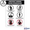imageAvery Preprinted Wall Decals quotPrevent Germs from Spreadingquot Safety Signs 7quot x 10quot Tear and Water Resistant 5 Removable Wall Signs 83174Prevent Germs