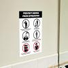 imageAvery Preprinted Wall Decals quotPrevent Germs from Spreadingquot Safety Signs 7quot x 10quot Tear and Water Resistant 5 Removable Wall Signs 83174Prevent Germs
