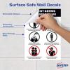 imageAvery Preprinted Wall Decals quotPrevent Germs from Spreadingquot Safety Signs 7quot x 10quot Tear and Water Resistant 5 Removable Wall Signs 83174Prevent Germs
