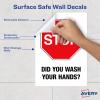 imageAvery Preprinted Wall Decals quotPrevent Germs from Spreadingquot Safety Signs 7quot x 10quot Tear and Water Resistant 5 Removable Wall Signs 83174Stop Wash Your Hands