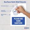 imageAvery Preprinted Wall Decals quotPrevent Germs from Spreadingquot Safety Signs 7quot x 10quot Tear and Water Resistant 5 Removable Wall Signs 83174Use Hand Sanitizer