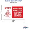 imageAvery Preprinted Wall Decals quotPrevent Germs from Spreadingquot Safety Signs 7quot x 10quot Tear and Water Resistant 5 Removable Wall Signs 83174Wash Hands 20 Seconds
