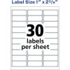 imageAvery Printable Address Labels 1quot x 258quot Matte White with Silver Border 300 Blank Mailing Labels 06530One Size