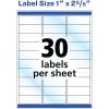 imageAvery Printable Address Labels with Sure Feed 1quot x 258quot Glossy Clear 300 Blank Mailing Labels for Laser and Inkjet Printers 65211 x 258 Pack of 5