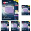 imageAvery Printable Address Labels with Sure Feed 1quot x 258quot Glossy Clear 300 Blank Mailing Labels for Laser and Inkjet Printers 652123 x 134 Pack of 5