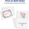 imageAvery Printable Note Cards with Envelopes 425quot x 55quot Matte White 60 Blank Note Cards for Inkjet Printers 0831560 Count Pack of 2