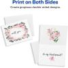 imageAvery Printable Note Cards with Envelopes 425quot x 55quot Matte White 60 Blank Note Cards for Inkjet Printers 0831560 Count Pack of 5