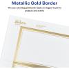imageAvery Printable Postcards 425quot x 55quot Matte White 200 Blank Postcards for Inkjet Printers 8387Metallic Gold Border