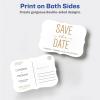 imageAvery Printable Postcards 425quot x 55quot White 200 Blank Postcards for Laser Printers 5689Matte White  Rounded Edges