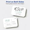 imageAvery Printable Postcards 425quot x 55quot White 200 Blank Postcards for Laser Printers 5689Matte White  Scalloped Corners