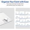 imageAvery Printable Rectangle Adhesive Name Tags Double Black Border Design 213quot x 338quot Matte White Removable Name Tags LaserInkjet 80 Total Great for Name BadgesBlue Waves