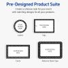 imageAvery Printable Rectangle Adhesive Name Tags Double Black Border Design 213quot x 338quot Matte White Removable Name Tags LaserInkjet 80 Total Great for Name BadgesBlack  White Polka Dots