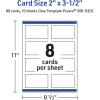 imageAvery Printable Rectangle Cards Sure Feed Technology Double Black Border Design 2quot x 35quot Matte White Cardstock LaserInkjet 80 Total Great for Business PromotionDouble Black Border
