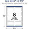 imageAvery Printable Rectangle Cards Sure Feed Technology Double Black Border Design 2quot x 35quot Matte White Cardstock LaserInkjet 80 Total Great for Business PromotionBlack  White Polka Dots