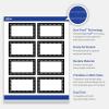 imageAvery Printable Rectangle Cards Sure Feed Technology Double Black Border Design 2quot x 35quot Matte White Cardstock LaserInkjet 80 Total Great for Business PromotionBlack  White Polka Dots
