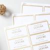 imageAvery Printable Rectangle Labels 2quot x 4quot Blank Labels Shipping Matte White Metallic Gold Border Permanent Adhesive LaserInkjet Printable 100 Total 6506