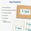 imageAvery Printable Rectangle Labels 2quot x 4quot Blank Labels Shipping Matte White Metallic Gold Border Permanent Adhesive LaserInkjet Printable 100 Total 6506