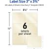 imageAvery Printable Rectangle Labels 3quot x 375quot Pearlized Ivory Laser ampamp Inkjet Compatible 48 Customizable Label Stickers Great for Product Branding Favors Thank You Stickers and More 2282348 labels
