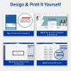 imageAvery Printable Rectangle Labels Double Black Border 2quot x 3quot Glossy White Rectangle Labels Permanent LaserInkjet 80ct Great for Product MerchandisingBlue Waves