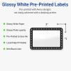 imageAvery Printable Rectangle Labels Double Black Border 2quot x 3quot Glossy White Rectangle Labels Permanent LaserInkjet 80ct Great for Product MerchandisingBlack  White Polka Dots