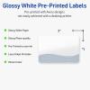 imageAvery Printable Rectangle Labels Double Black Border 2quot x 3quot Glossy White Rectangle Labels Permanent LaserInkjet 80ct Great for Product MerchandisingBlue Waves
