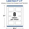 imageAvery Printable Rectangle Labels Double Black Border 2quot x 3quot Glossy White Rectangle Labels Permanent LaserInkjet 80ct Great for Product MerchandisingDouble Black Border