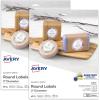 imageAvery Printable Round Labels Sure Feed Technology Glossy White Labels 2quot Diameter Permanent Adhesive LaserInkjet 120 Total 22807Glossy White
